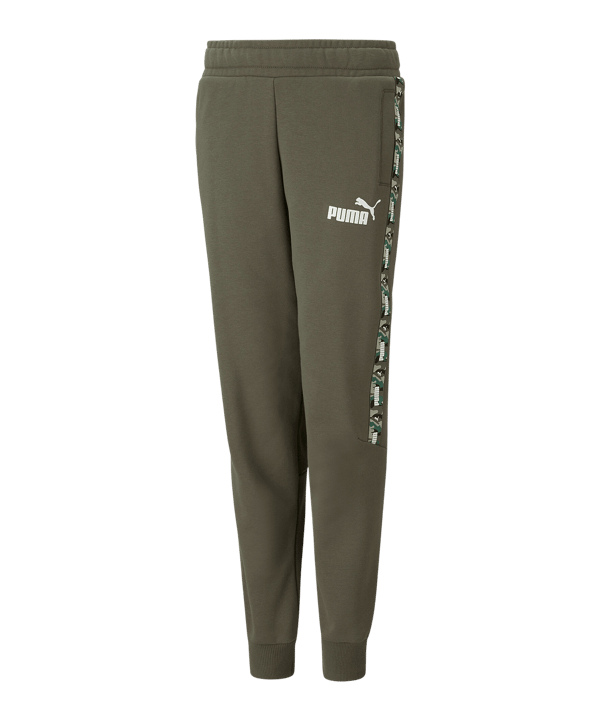 PUMA Ess Camo Jogginghose Kids Grün F073 - gruen