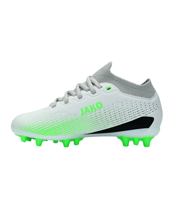 JAKO Lightning AG Scarpe Calcio Junior Per Bambini | Suola Multinock Per Erba Sintetica, Leggere, Con Allacciatura Simmetrica, Grigie - 4