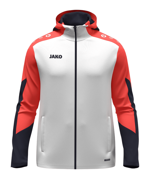 JAKO Dynamic Kapuzenjacke Weiß F026 - weiss