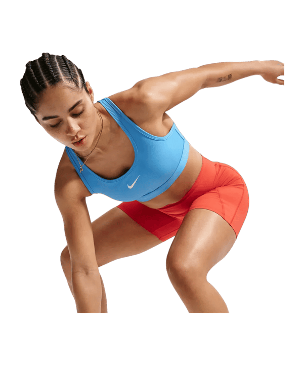 Nike Swoosh Medium Support Sport-BH Damen Blau F414