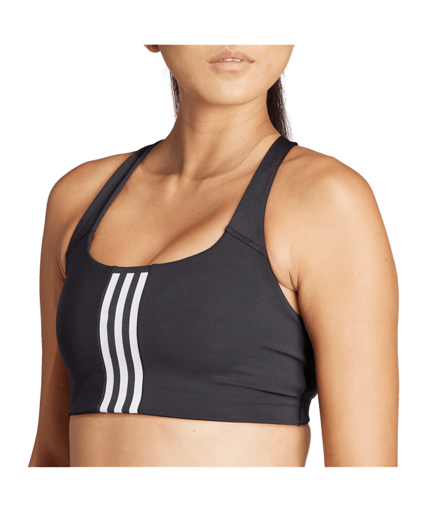 adidas 3S Pwim MS Sport-BH Damen Schwarz - schwarz