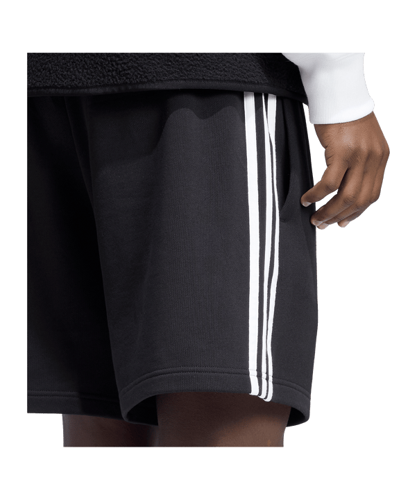 adidas Essentials 3-Stripes French Terry Pantaloncini Nero - nero