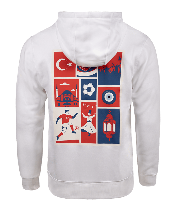 Nike TFF Turchia Collage Hoody Bianco Ctffib1222collageweiss - bianco