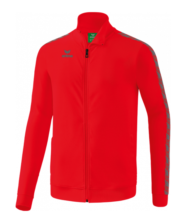 Erima Essential Team Tracktop Jacke Kids Rot Grau - rot