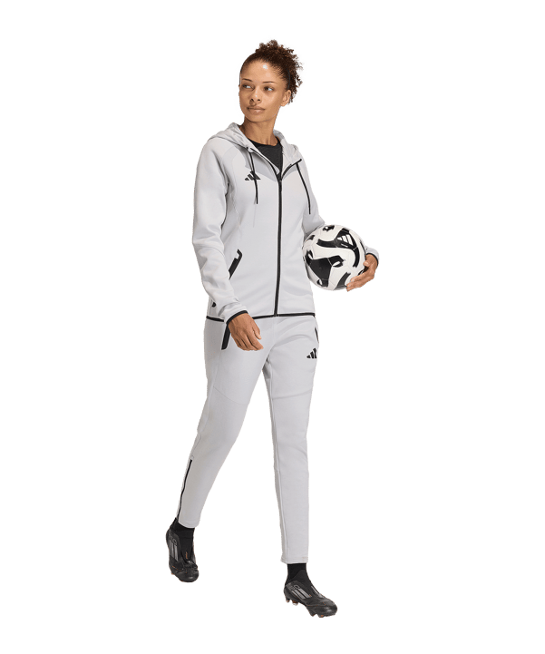 adidas Tiro Travel Hoody Damen Grau - grau
