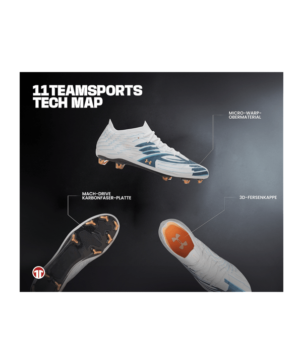 Under Armour Shadow Elite 4 Mach FG Boundless Blue Wit K100 - wit