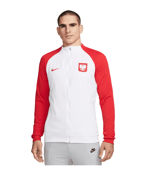 Nike Polen Trainingsjacke Weiss Rot F100 - weiss