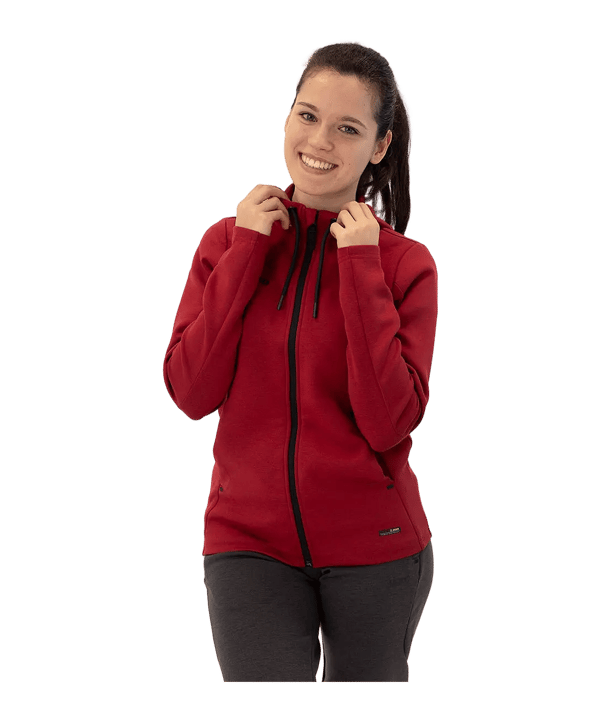 JAKO Premium Basic Giacca con cappuccio Donna Rosso C001 - rosso