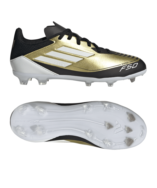 adidas F50 League FG/MG Messi Triunfo Dorado Kids Gold Weiss - gold