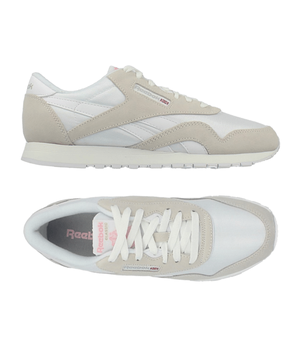 Reebok Classic Nylon Sneaker Damen Weiss Grau - weiss