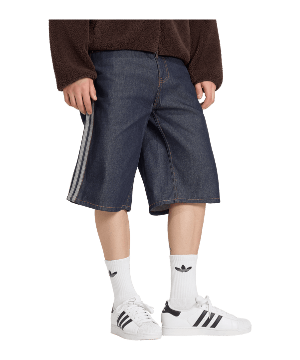 adidas Originals Firebird Adicolor Mid-Rise Straight Leg Short Blau - blau