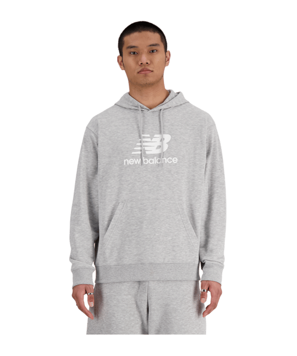 New Balance Essentials Logo French Terry Hoody FAG - blau