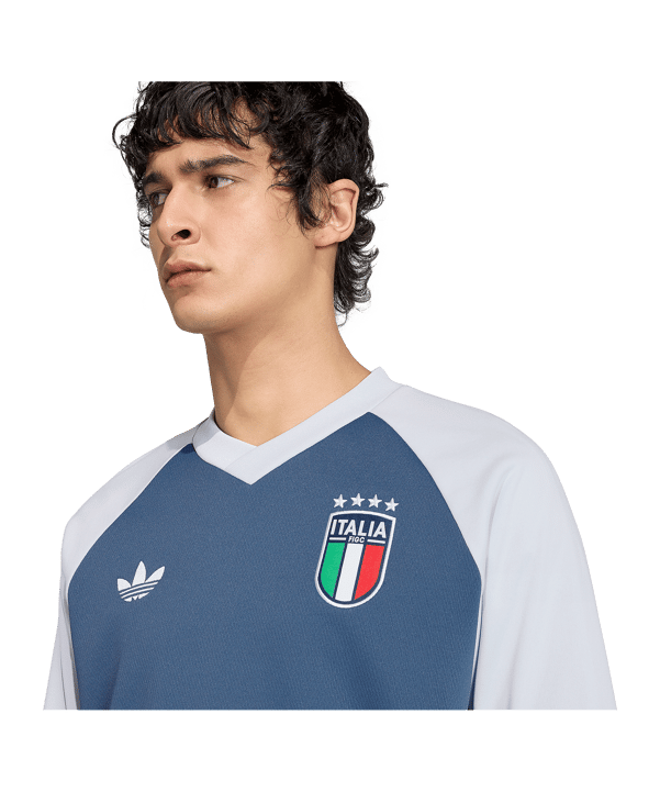 adidas FIGC Italien Prematch Sweatshirt WM 2026 Blau - blau