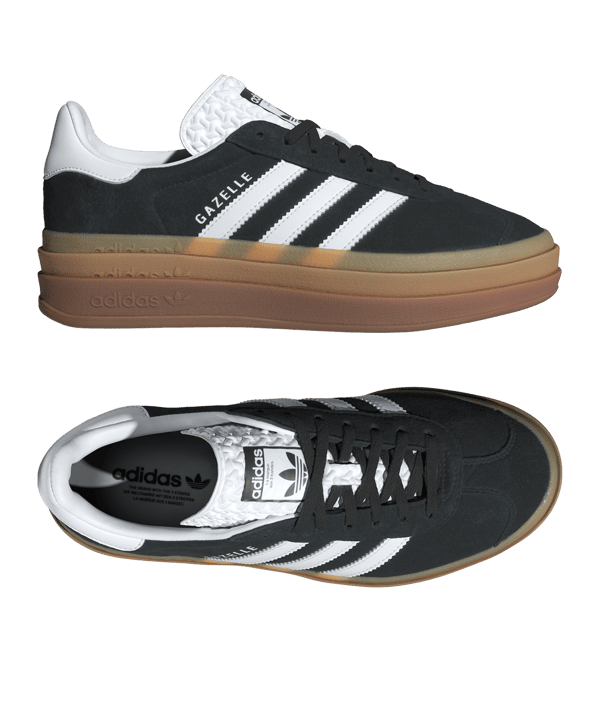 adidas Originals Gazelle Bold Damen Schwarz Weiss - schwarz
