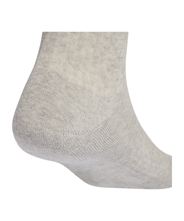 adidas 3 Stripes Crew 3er Pack Socken Grau - grau