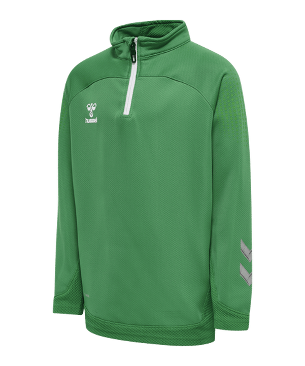 Hummel hmlLEAD HalfZip Sweatshirt Kids Grün F6235 - gruen