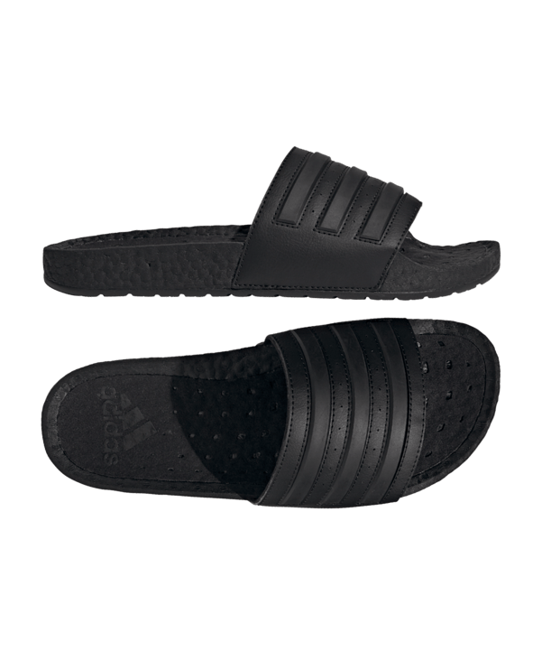adidas Adilette Boost Badelatsche Schwarz - schwarz