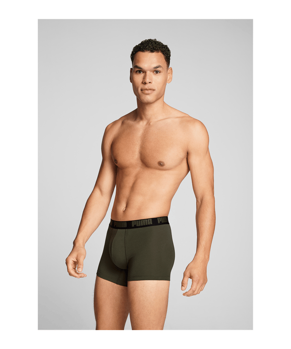 PUMA Everyday Basic 2P Boxershort Grün F014 - gruen