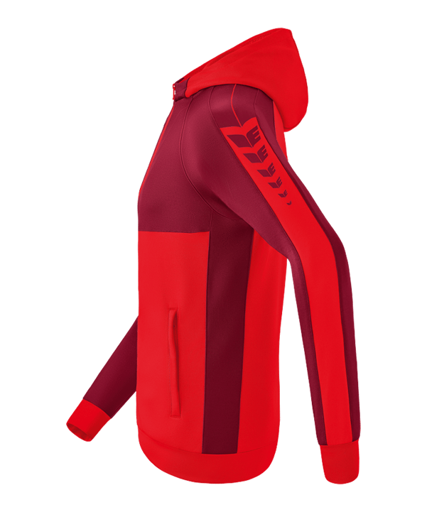 Erima Six Wings Kapuzenjacke Kids Rot - rot