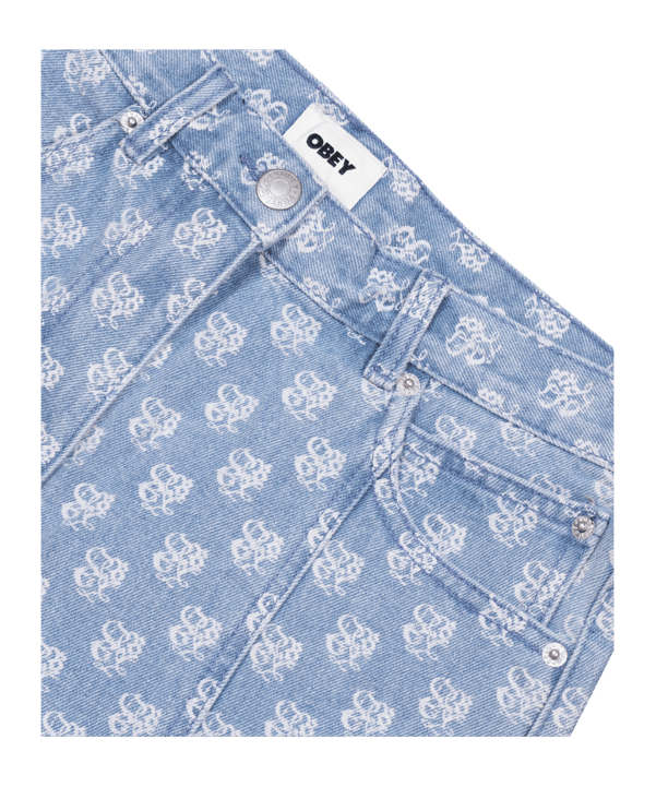 Obey Clash denim Short Damen Blau - blau