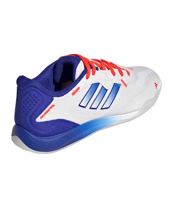adidas Fevernova Court IN Weiss Blau - weiss
