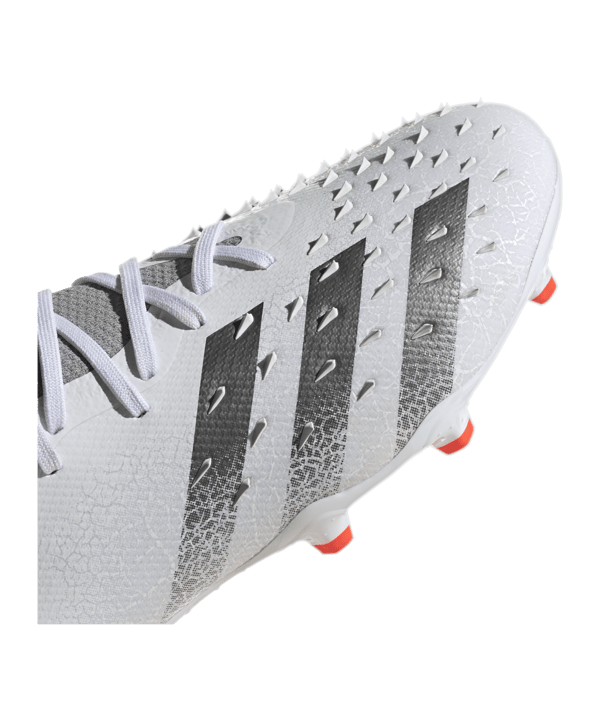adidas Predator FREAK.2 FG White Spark Weiss Grau Rot - weiss