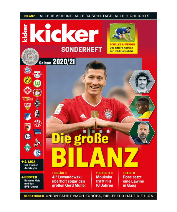 kicker Sonderheft Die große Bilanz Finale 20/21 - rot