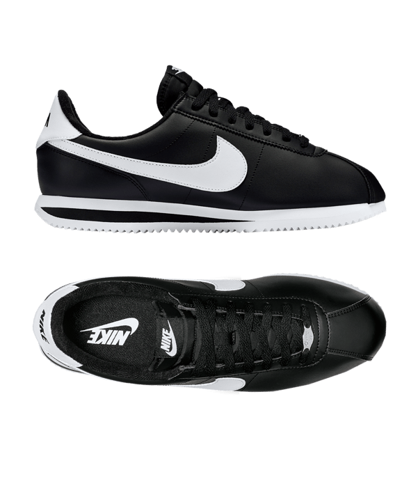 Nike Cortez Basic Leather Sneaker Schwarz F012 - schwarz