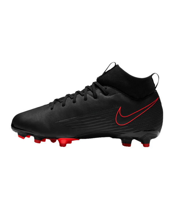 Nike Jr Mercurial Superfly VII Black X Chile Red Academy MG Kids Schwarz F060 - schwarz