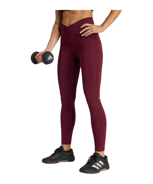 adidas All me 7/8 X-Over Leggings Damen Rot - rot