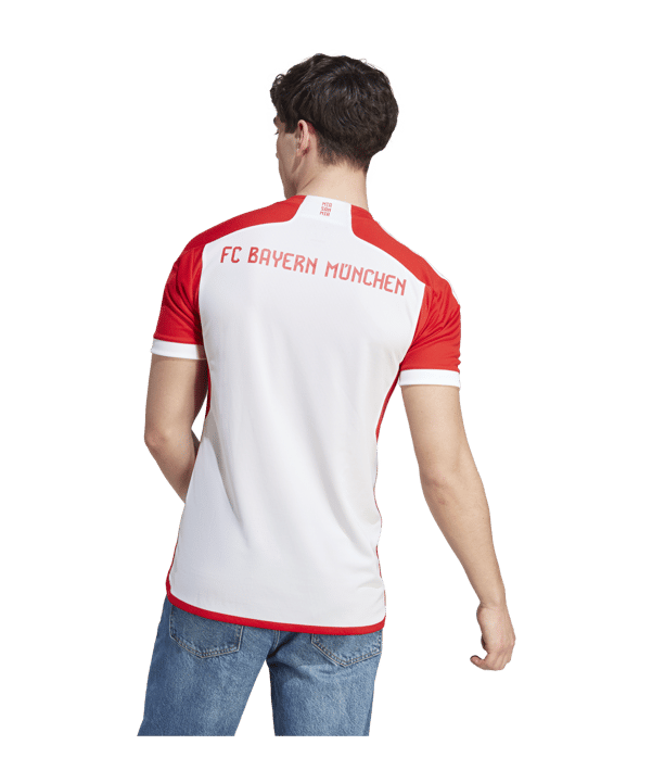 adidas FC Bayern München Trikot Home 2023/2024 Weiss Rot - weiss