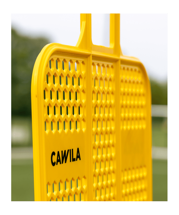 Cawila Trainingsdummy PRO 180cm Gelb | Freistoßdummy mit 4 Metallspitzen - gelb
