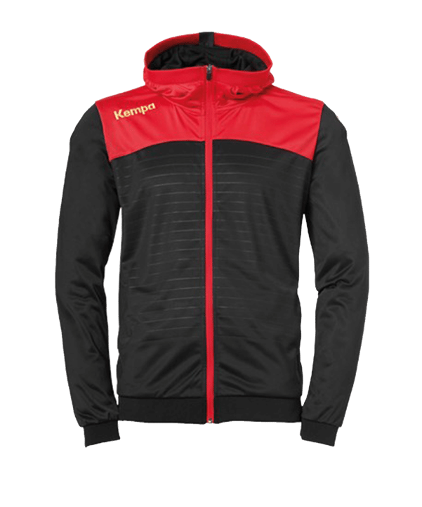Kempa Emotion 2.0 Kapuzenjacke Schwarz Rot F09 - schwarz