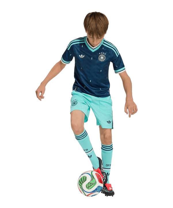 adidas DFB Deutschland Trikot Away WM 2026 Kids Blau - blau