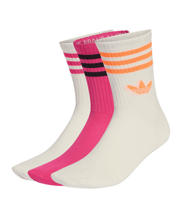 adidas Originals 3 Stripes Crew 3er Pack Socken Weiß