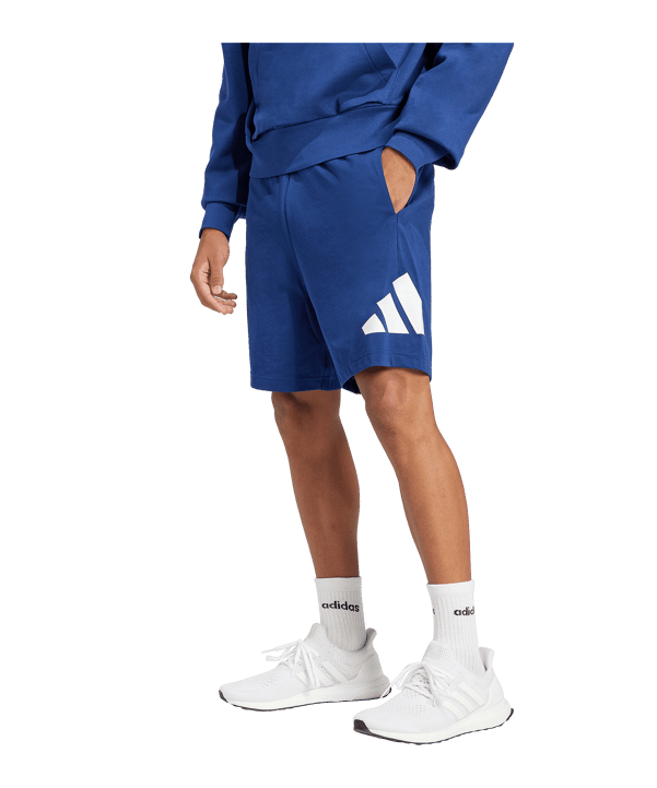 adidas Big Logo Sweatshot Short Blau - blau