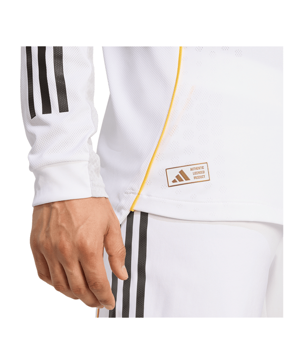 adidas Real Madrid Authentic Trikot Langarm Home 2025/2026 Weiß - weiss