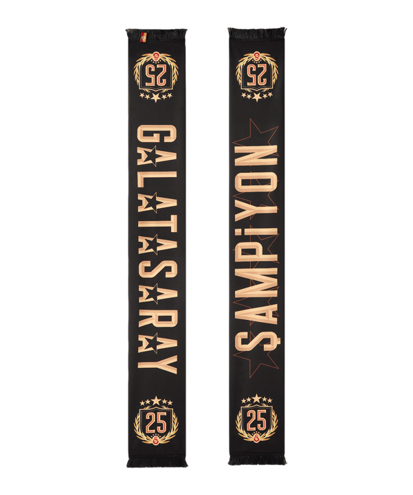 Galatasaray Istanbul Galatasaray Istanbul 25 Championship Schal Schwarz - schwarz