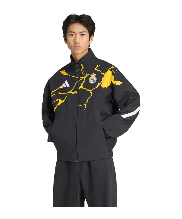 adidas Real Madrid Avengers Anthem Jacke Schwarz - schwarz