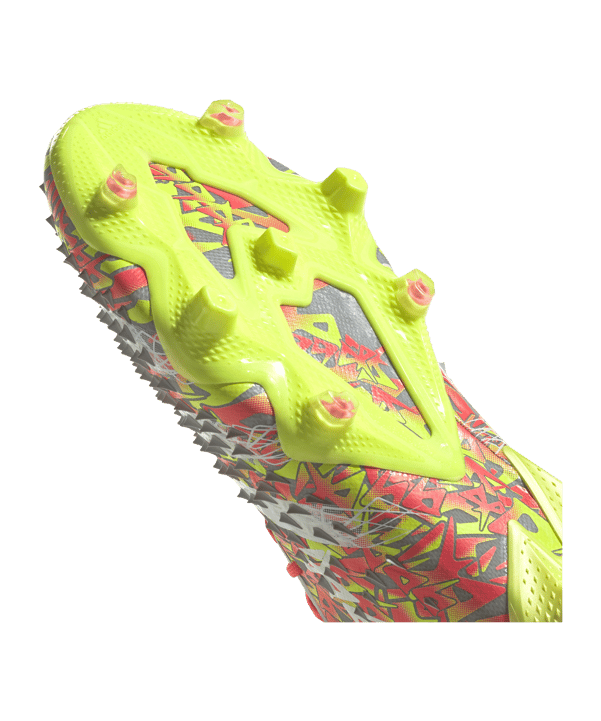 adidas Predator FREAK.1 FG NumbersUp Grau Gelb Rot - grau