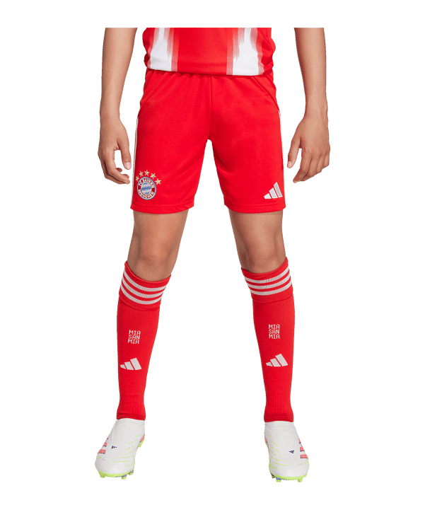 adidas FC Bayern München Short Home 2025/2026 Kids Rot - rot
