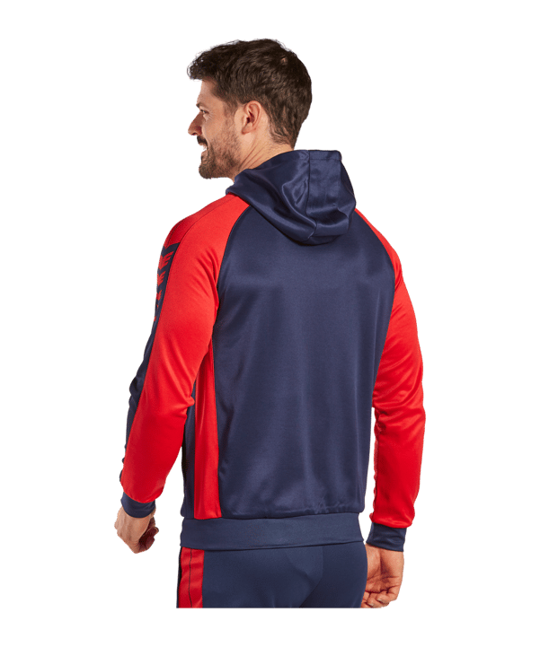 Erima Six Wings Kapuzenjacke Blau Rot - blau