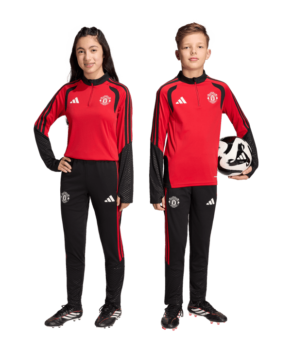 adidas Manchester United Tiro Trainingshose Kids Schwarz - schwarz