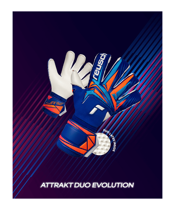 Reusch Attrakt Duo Evolution Torwarthandschuhe Blau - blau