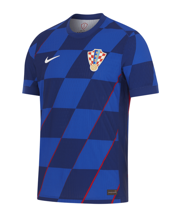 Nike Kroatien Authentic Trikot Away EM 2024 Blau Weiss F405 - blau