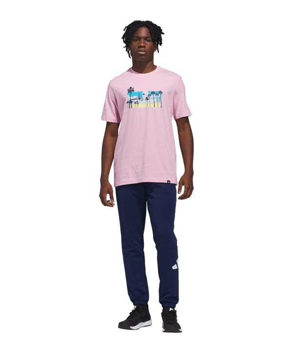 adidas Summer Sunset T-Shirt Rosa - rosa