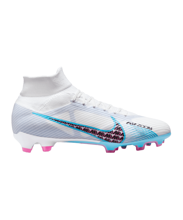 Nike Air Zoom Mercurial Superfly IX Pro FG Blast Weiss Blau Pink F146 - weiss