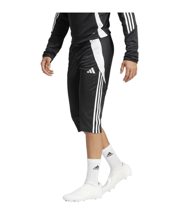adidas Tiro 24 3/4 Trainingshose Schwarz Weiss - schwarz