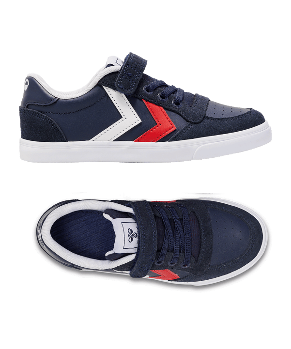 Hummel Slimmer Stadil Leather Low Kids Grau F7666 - grau