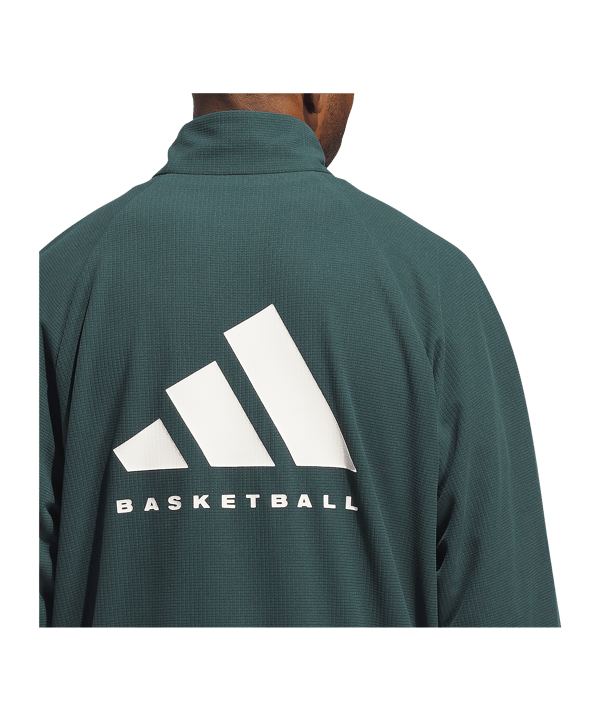 adidas Originals Brushed Basketball Kapuzenjacke Grün - gruen